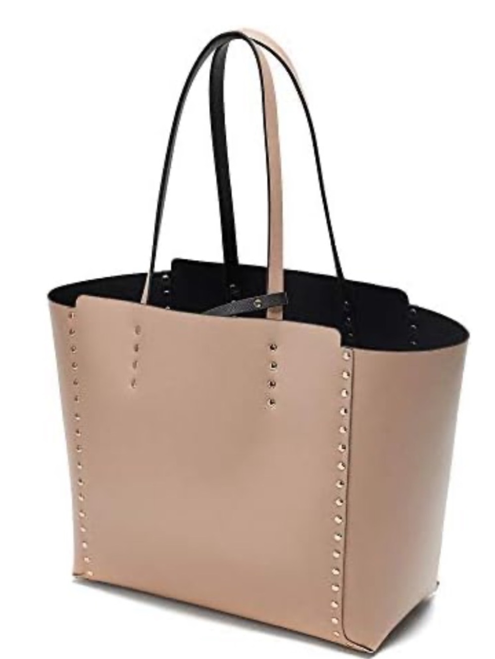 ZARA Black & Tan Studded Reversible Tote Bag - Picture 11 of 11
